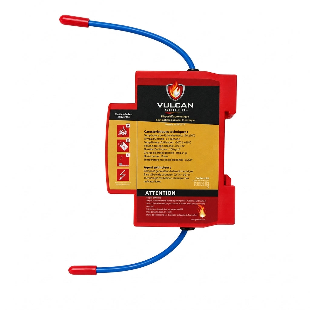 Dispositif automatique à aérosol DIN qui sauve des vies - Vulcan Shield®